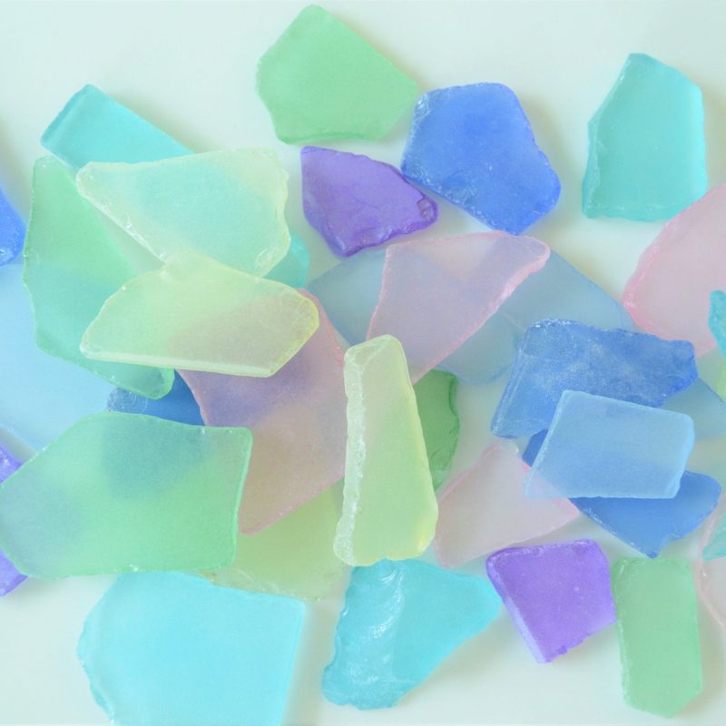 Colorful Tumbled Sea Glass (.5-3") Beach Coastal Crafts & Décor