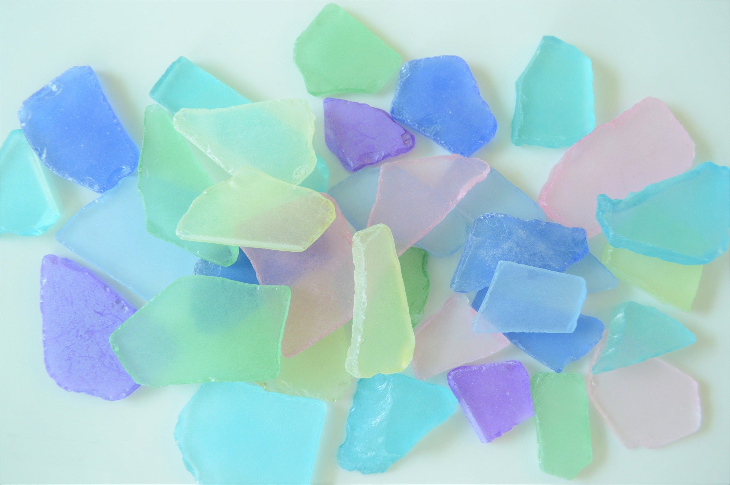 Colorful Tumbled Sea Glass (.5-3") Beach Coastal Crafts & Décor