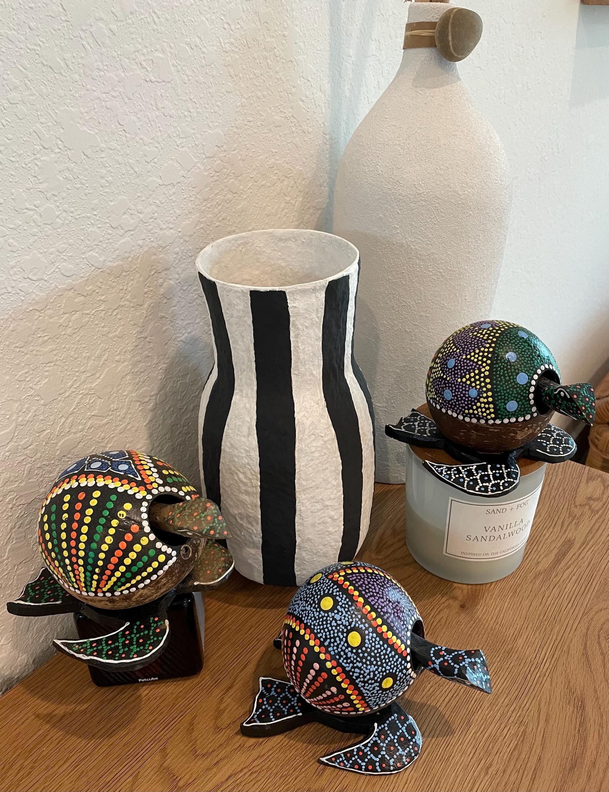 Handmade Painted Coconut Shell Turtle Bobblehead – Coastal Decor - Image 10