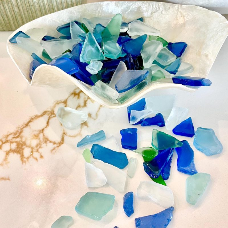 Tumbled Sea Glass (.5-2") Blue, Green Assorted Coastal Craft Glass