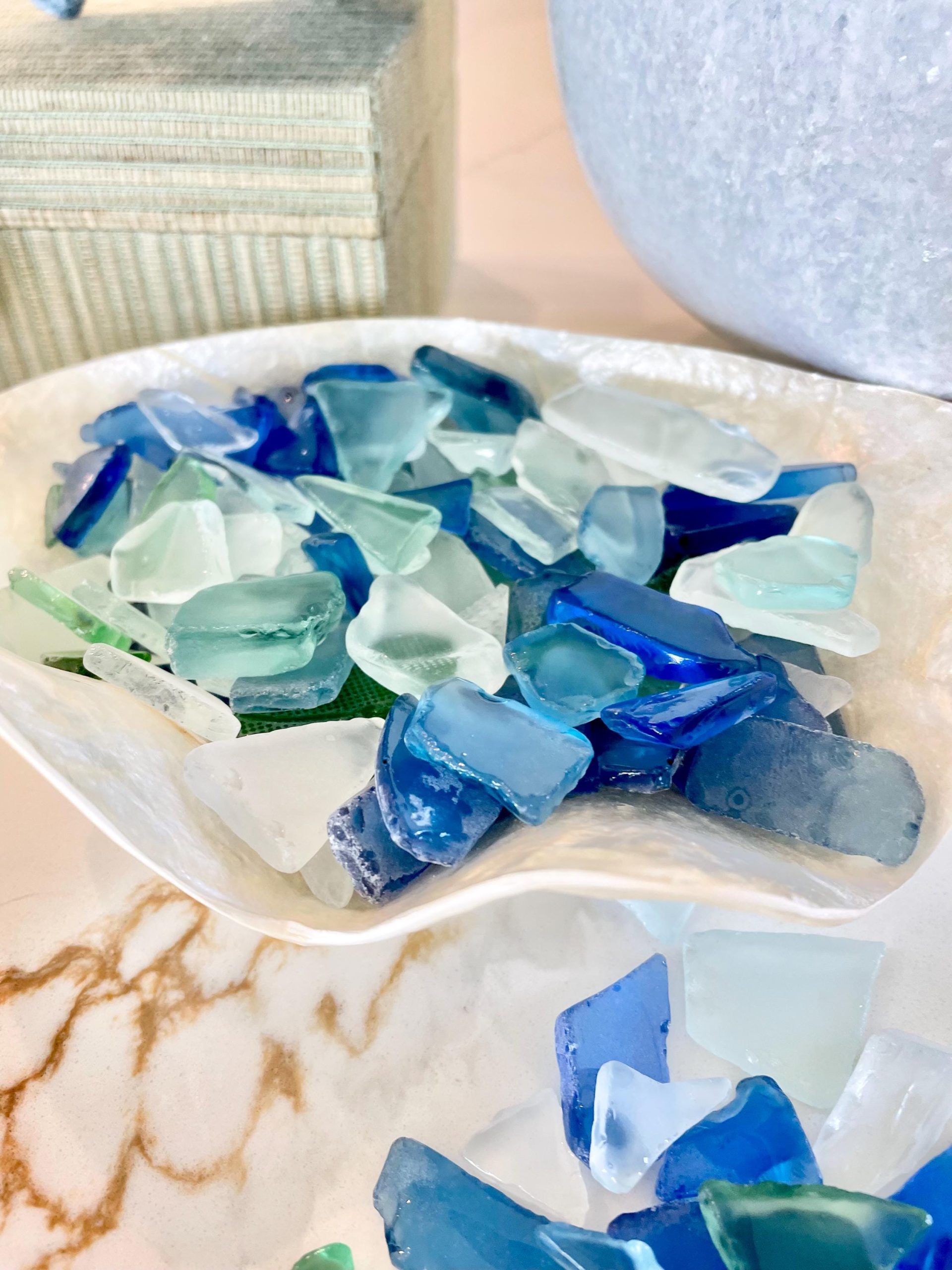 Tumbled Sea Glass (.5-2") Blue, Green Assorted Coastal Craft Glass - Image 14