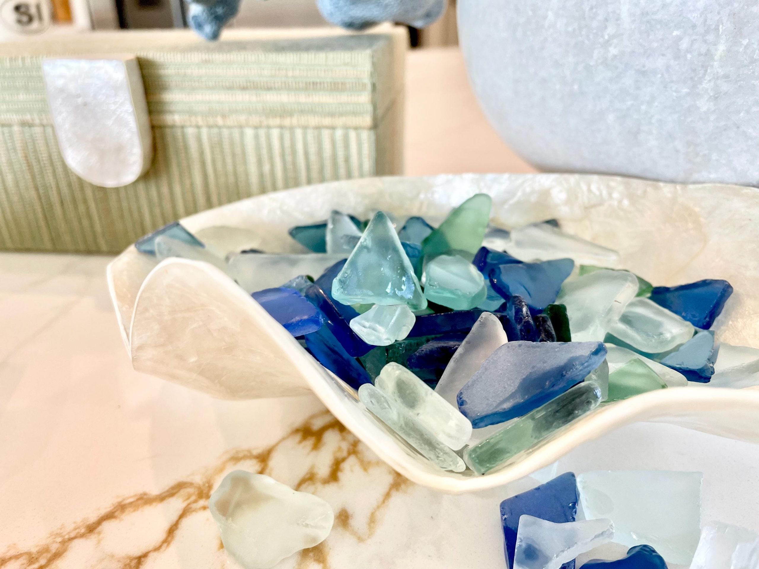 Tumbled Sea Glass (.5-2") Blue, Green Assorted Coastal Craft Glass - Image 5