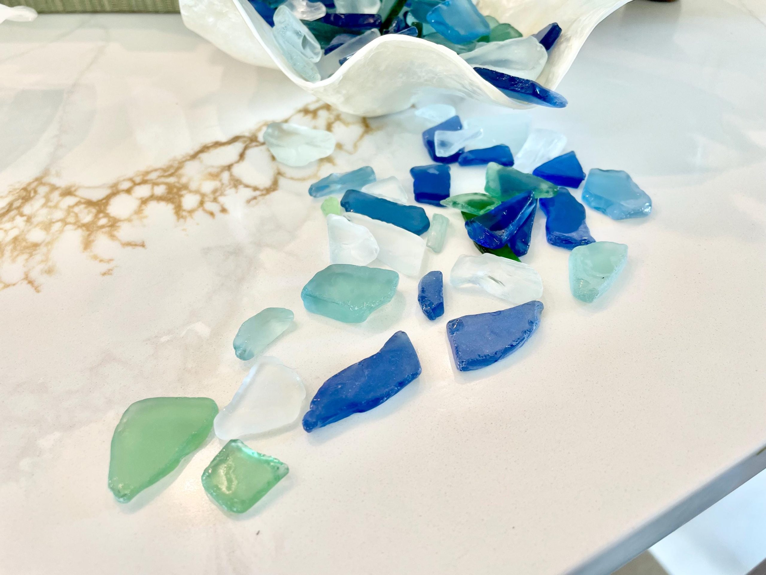 Tumbled Sea Glass (.5-2") Blue, Green Assorted Coastal Craft Glass - Image 7
